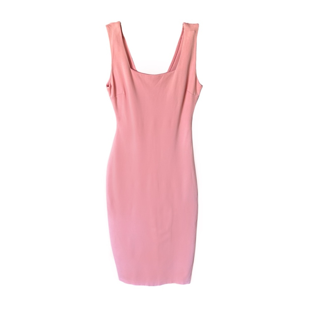 Pinup Retro Bodycon Pink Sleeveless Midi Dress Office Siren Marylin Monroe Large
